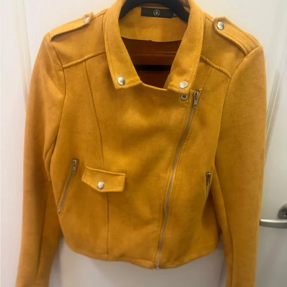 Women's Suede Moto Jacket Us 8 - Picture 2 of 7